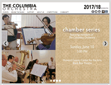 Tablet Screenshot of columbiaorchestra.org